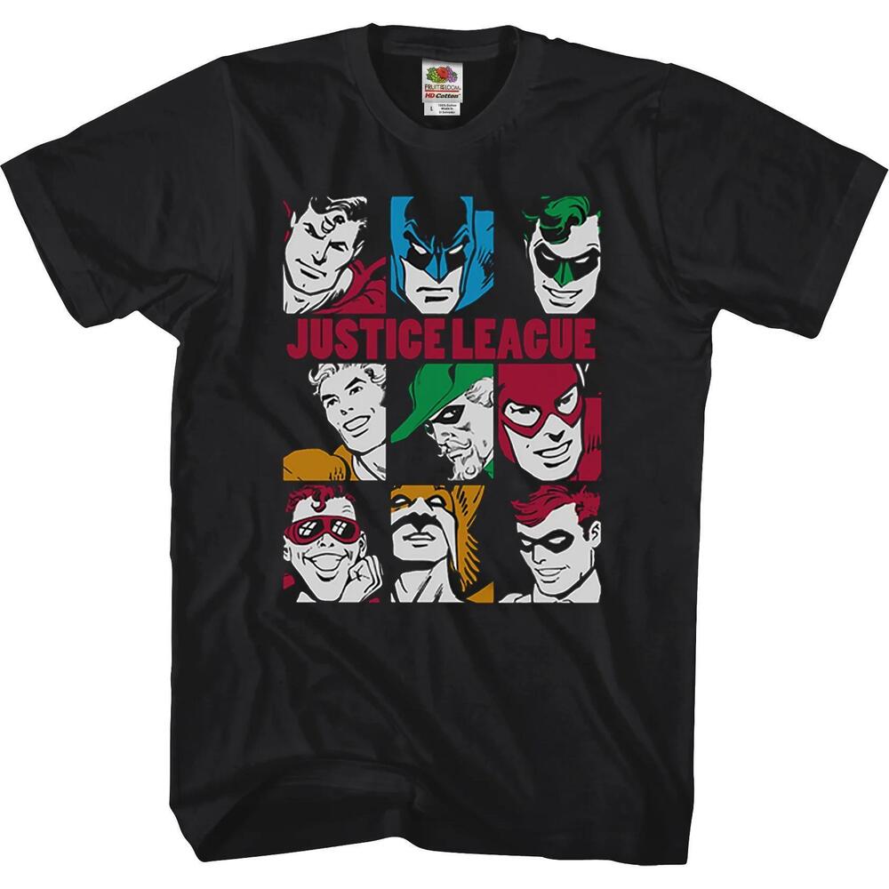 Hero Faces Justice League Tshirt